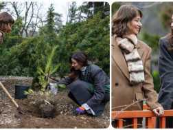 ეკა კახიანმა და ნინი ბადურაშვილმა ბოტანიკურ ბაღში ხე დარგეს 