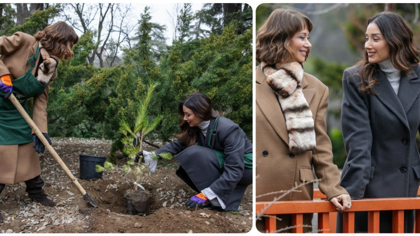 ეკა კახიანმა და ნინი ბადურაშვილმა ბოტანიკურ ბაღში ხე დარგეს 