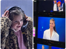 როგორ ამხნევებს პატარა ანნა სულაბერიძე დედას გადაცემის ჩაწერის დროს 